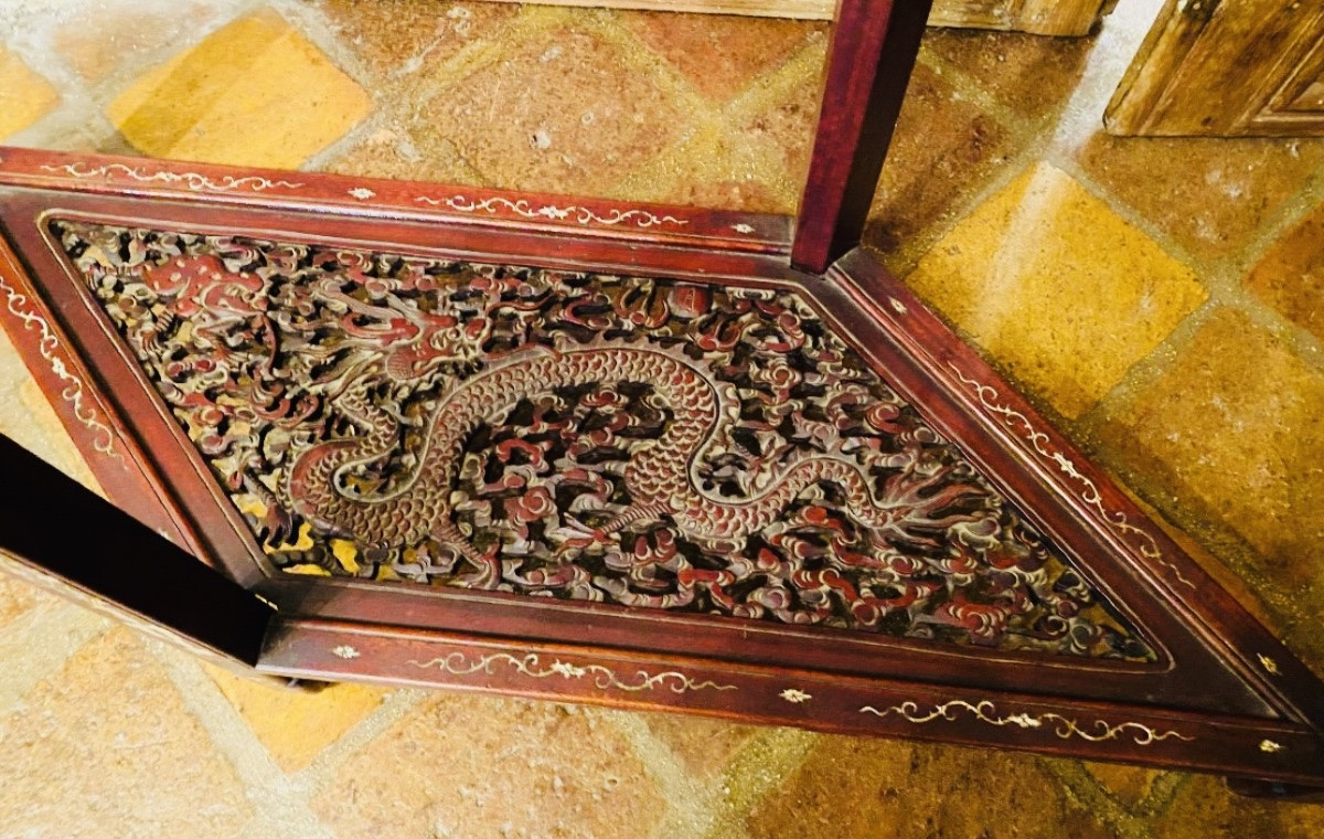 Console Losangique Du Vietnam De L’exposition Universelle De Paris 1889-photo-4