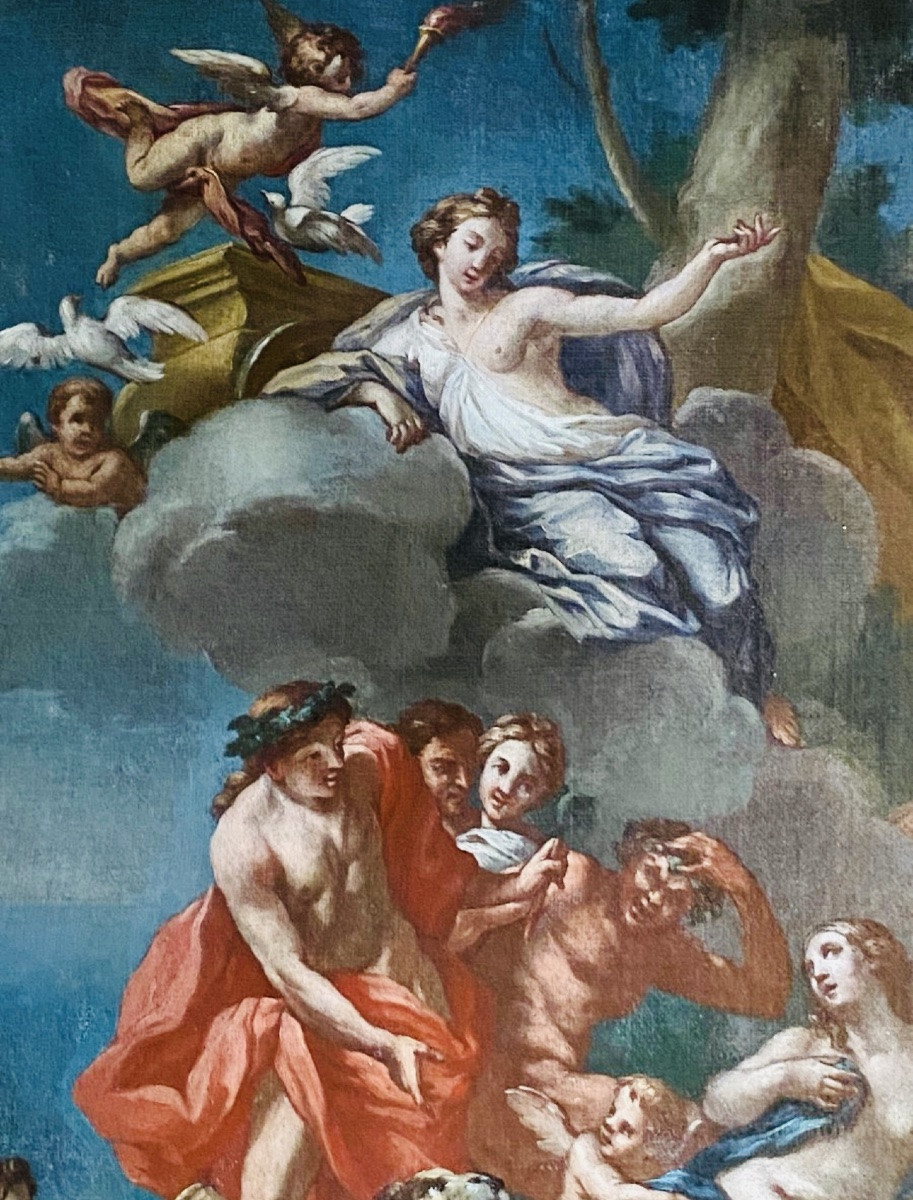 Ariane à Naxos, Grande Huile Sur Toile Attribuée à Michele Rocca (1671-1751)-photo-6