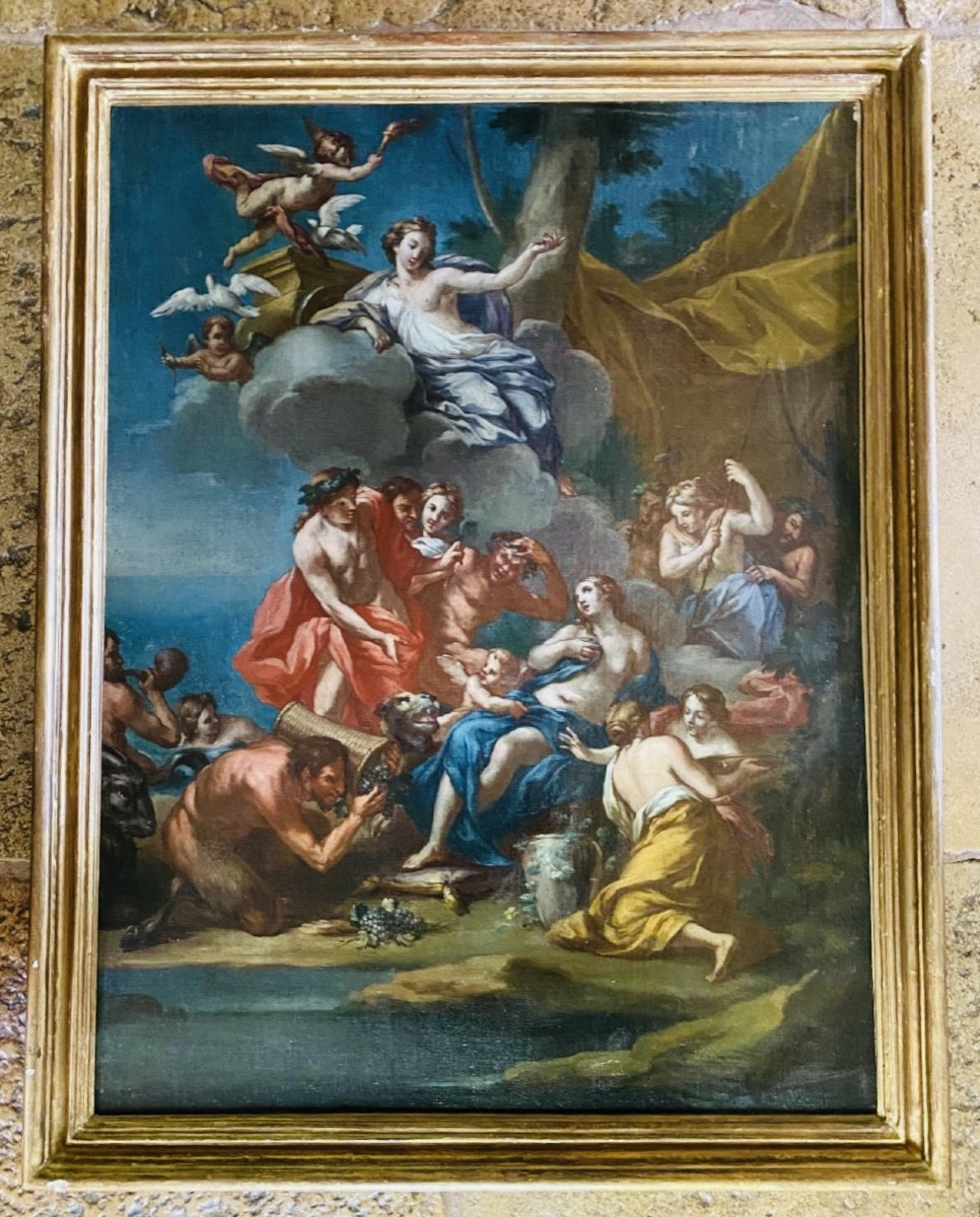 Ariane à Naxos, Grande Huile Sur Toile Attribuée à Michele Rocca (1671-1751)