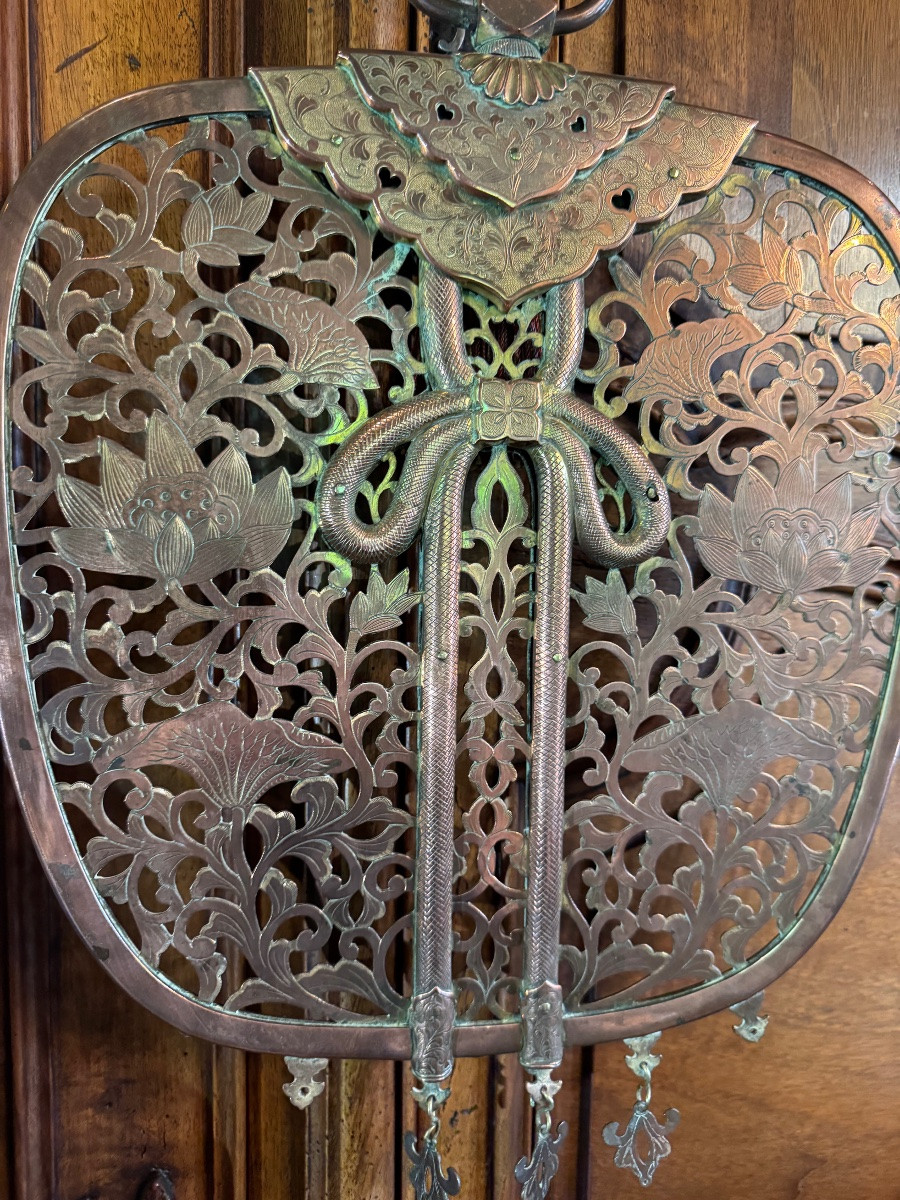 Large 19th Century Bronze Keman, Japanese Temple Ornament -photo-2