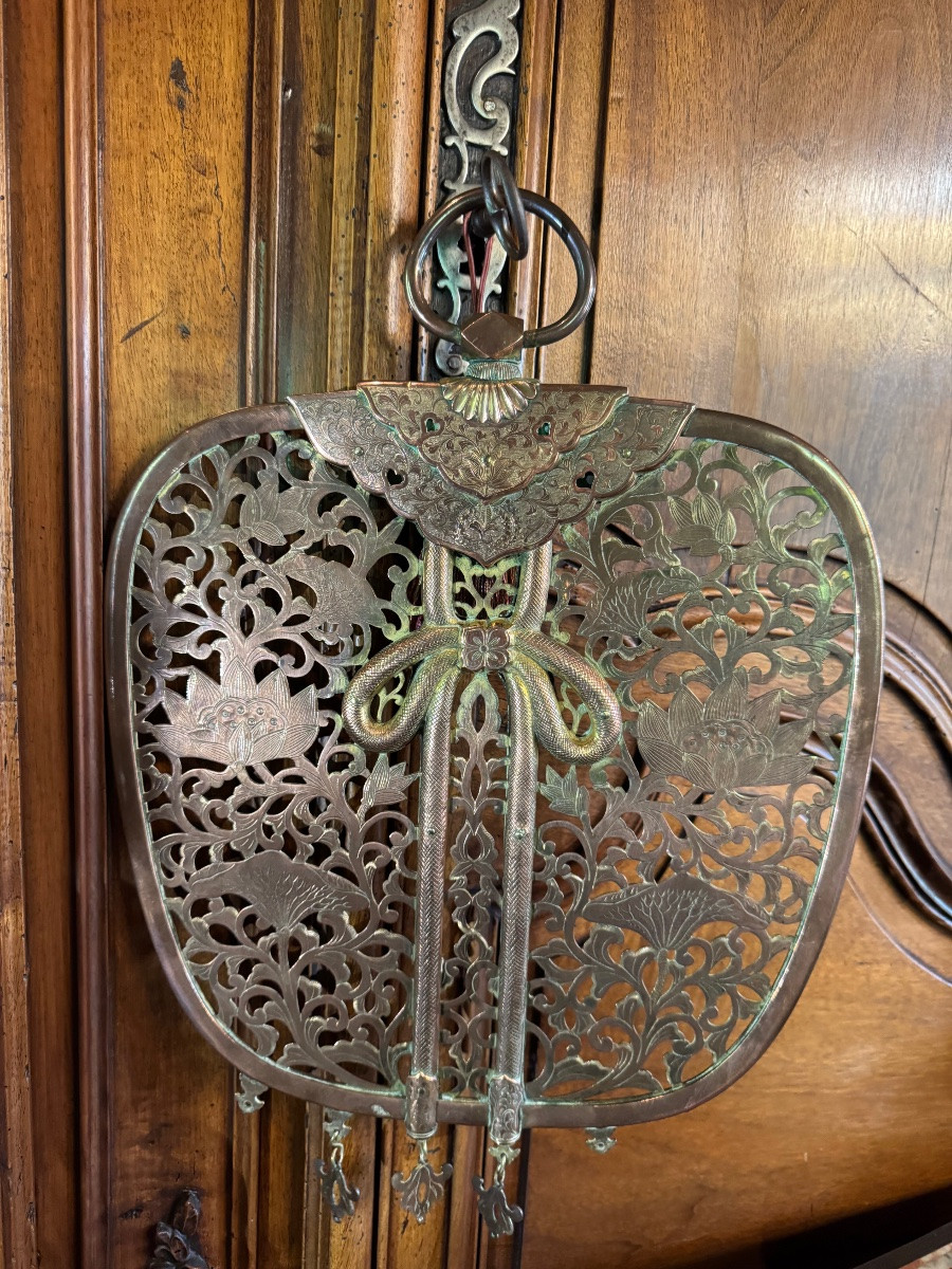 Large 19th Century Bronze Keman, Japanese Temple Ornament -photo-7