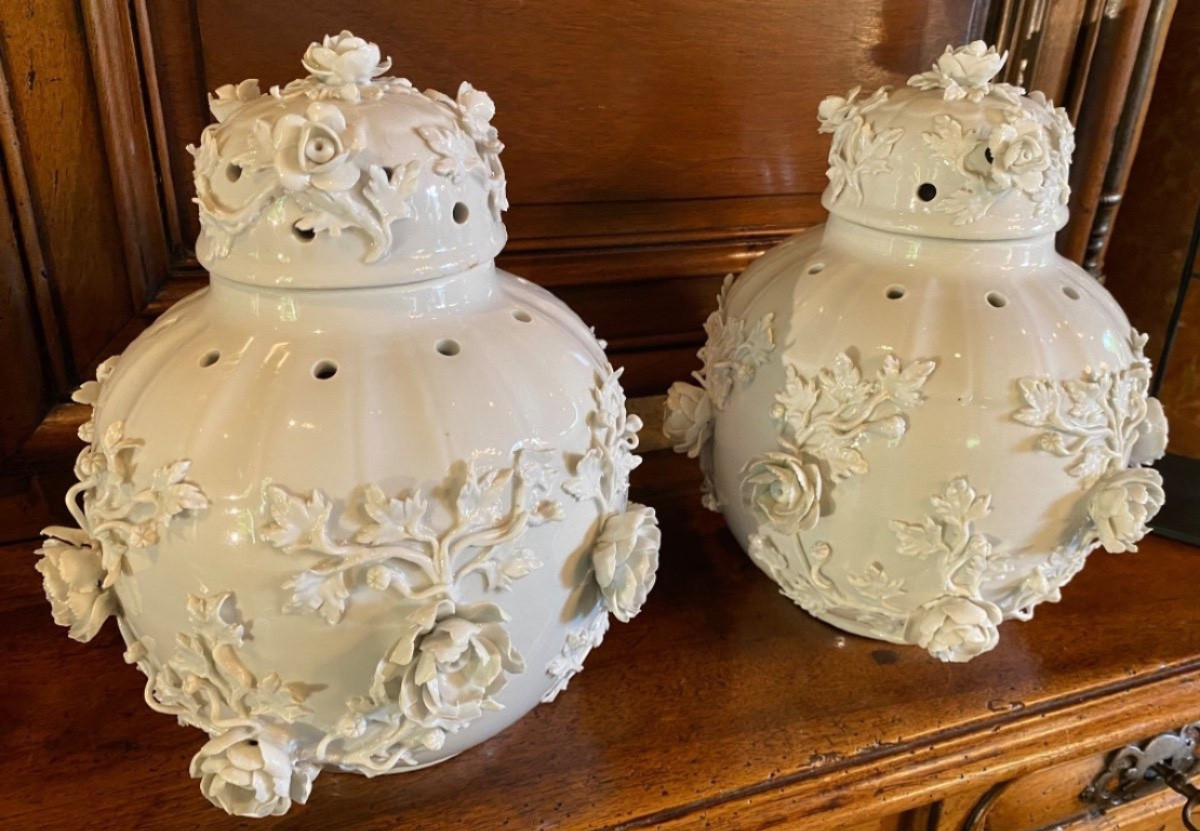 Pair Of Potpourris By Samson, Late 19th Century-photo-2