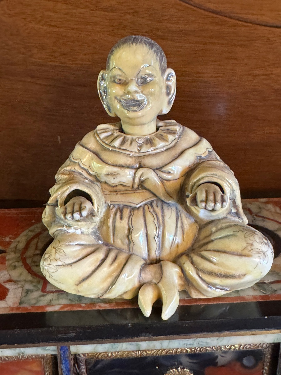 Miniature Porcelain Magot, Late 19th Century -photo-3