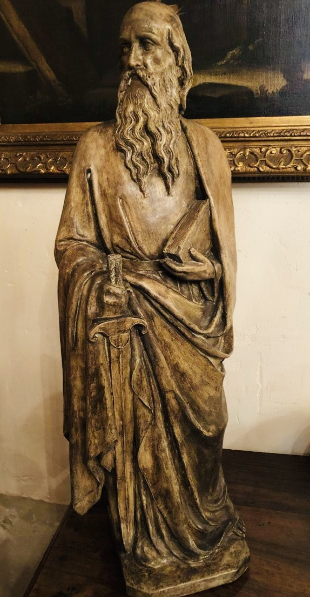 Grand Saint Paul En Terre Cuite Du Début Du XIX Eme Siècle-photo-5
