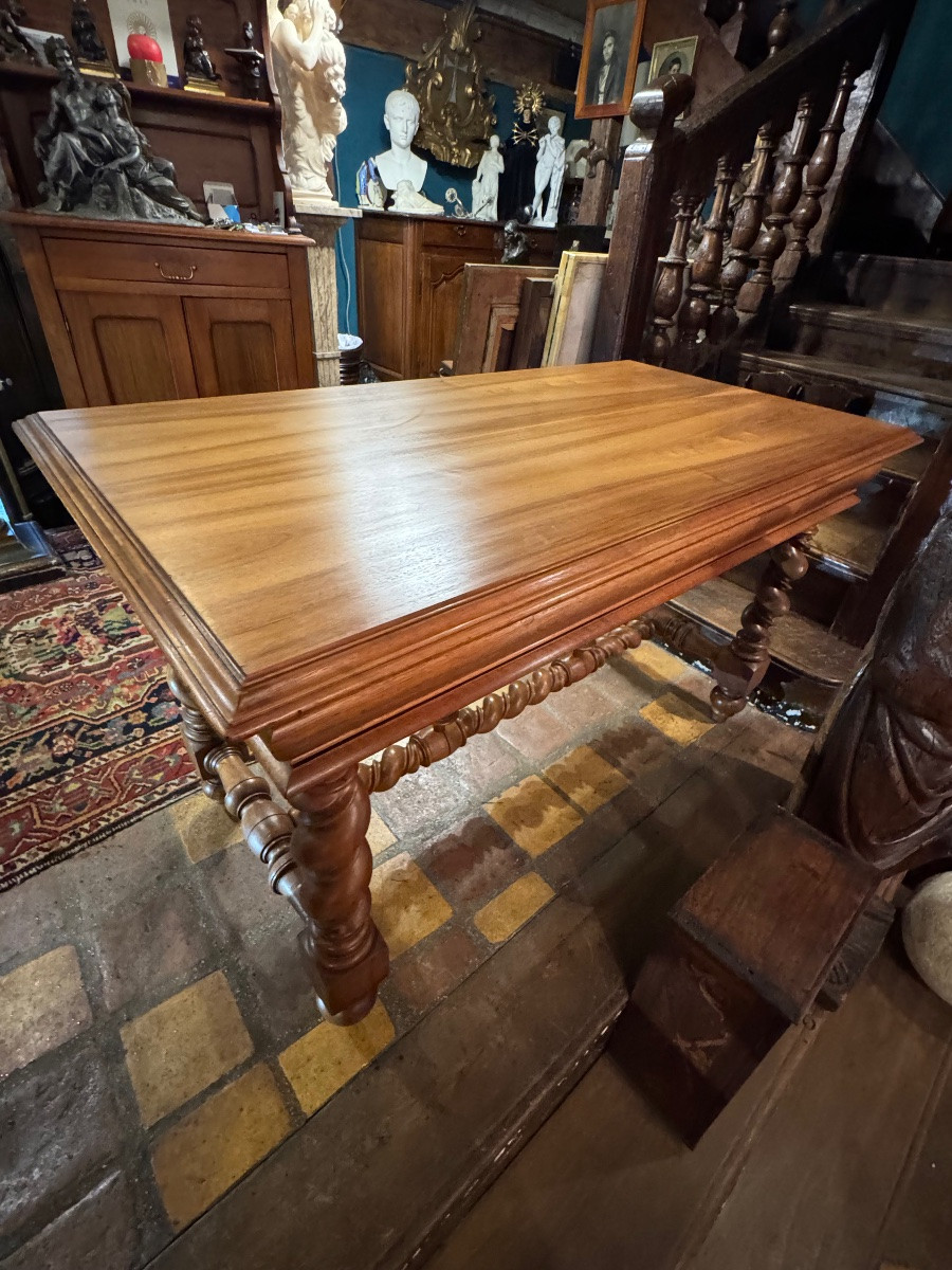 Large Louis XIII Style Desk Table From The End Of The 19th Century -photo-7
