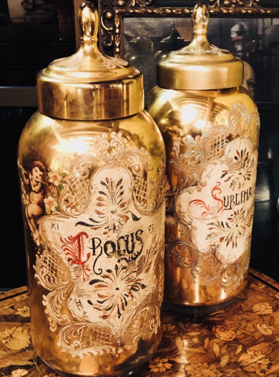 Large Pharmacy Jars, Murano Glass, Early 20th Century-photo-7