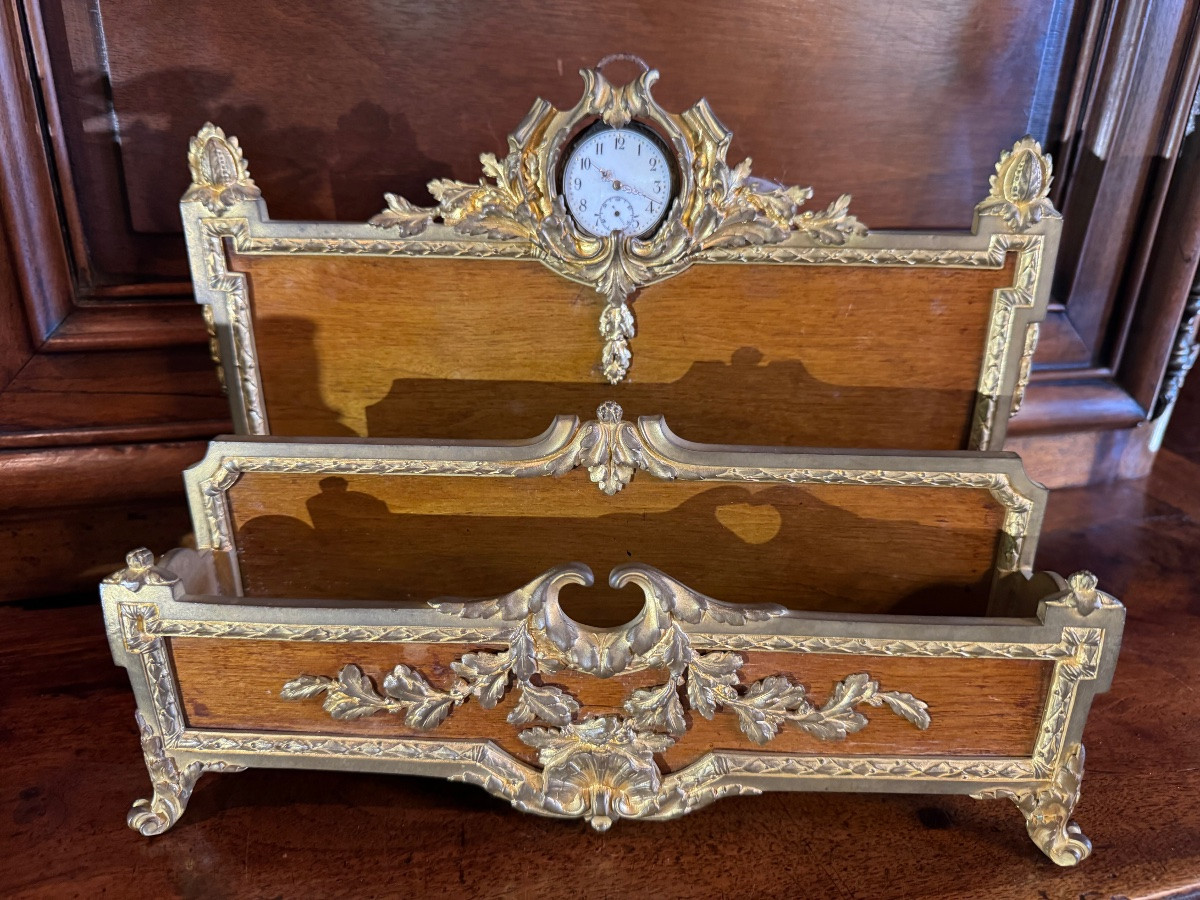 Important Mail And Watch Holder In Transitional Style, Napoleon III Period -photo-3