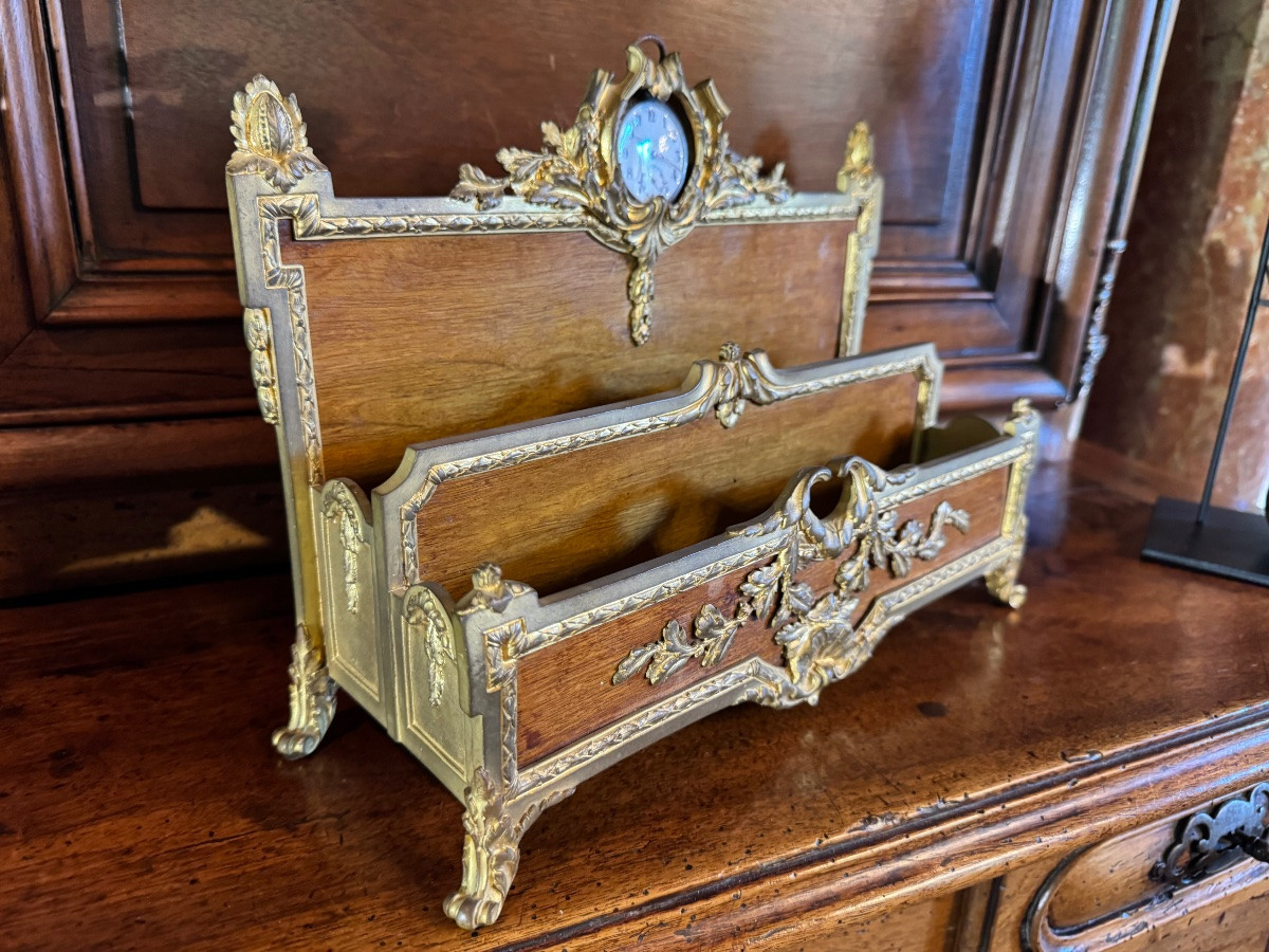 Important Mail And Watch Holder In Transitional Style, Napoleon III Period -photo-4