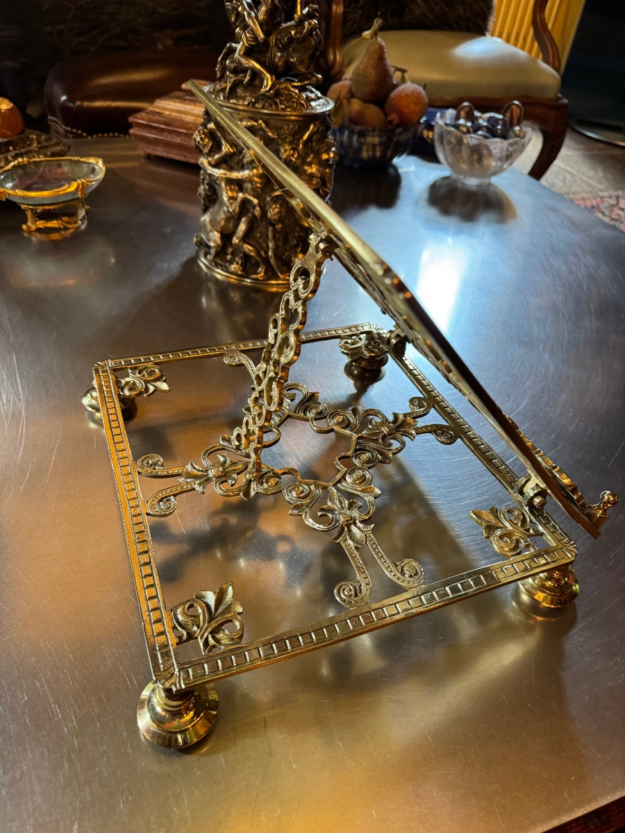 Grand lutrin en bronze du début du XX eme siècle -photo-1