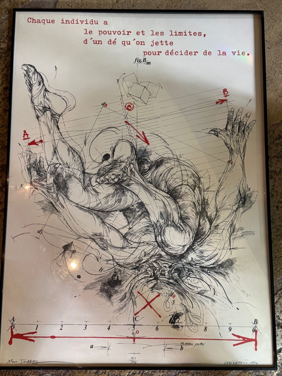 Grande lithographie de Vladimir Velickovic signée et datée -photo-2