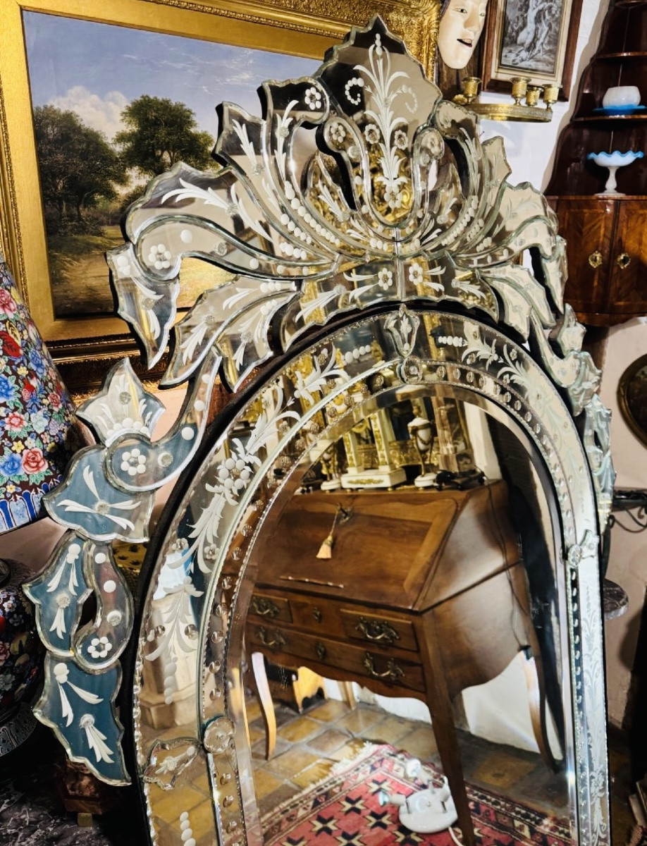 Imposing Very Large Venice Mirror, 20th Century-photo-6