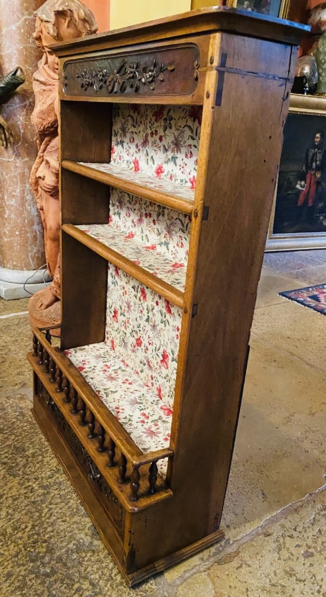 Estanier Provençal, Walnut Wall Shelf, Early 19th Century-photo-1