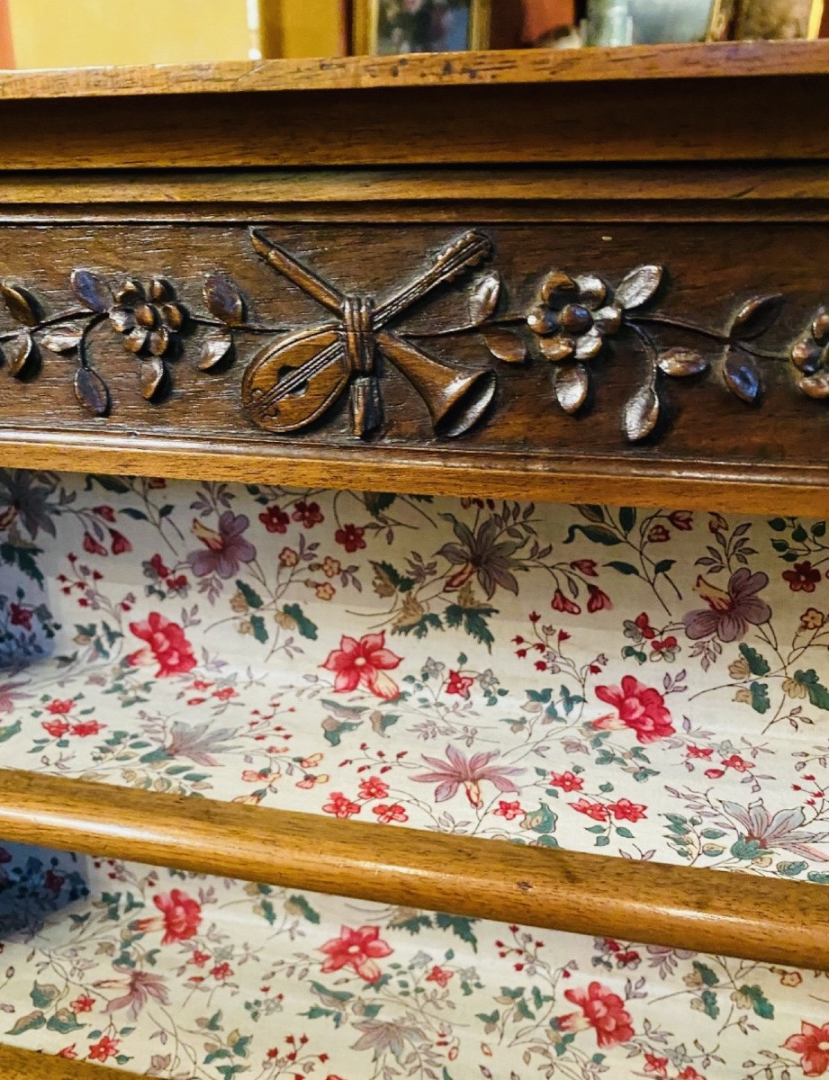 Estanier Provençal, Walnut Wall Shelf, Early 19th Century-photo-2