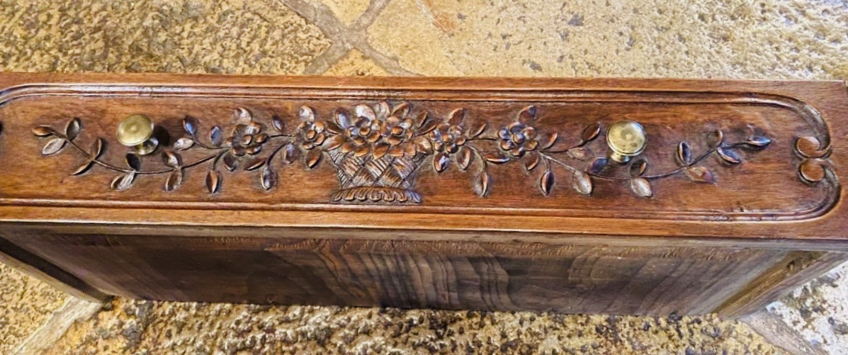 Estanier Provençal, Walnut Wall Shelf, Early 19th Century-photo-3