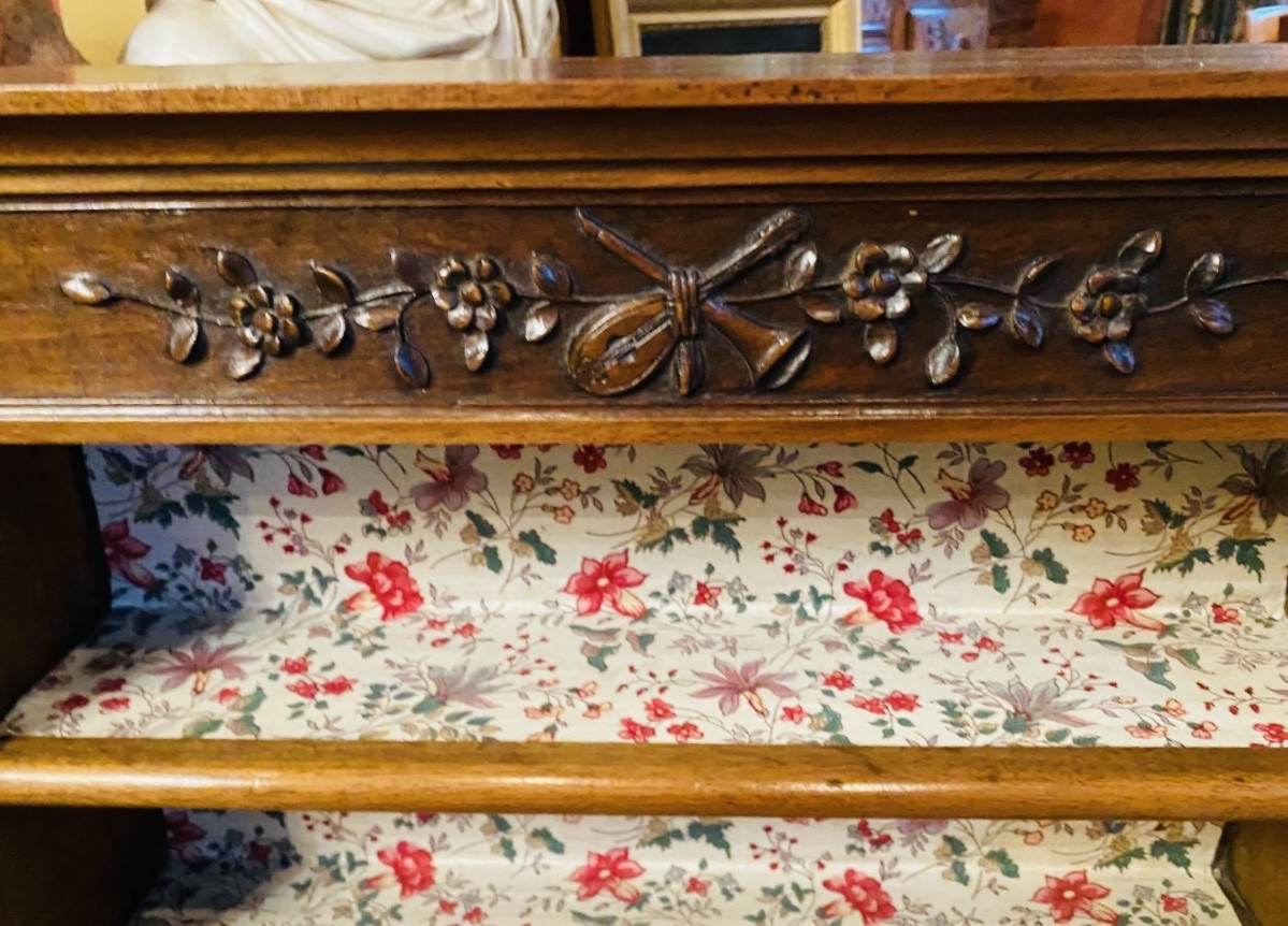 Estanier Provençal, Walnut Wall Shelf, Early 19th Century-photo-5