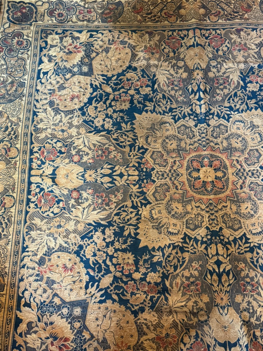 Large Woven Orientalist Table Mat From The Early 20th Century -photo-5