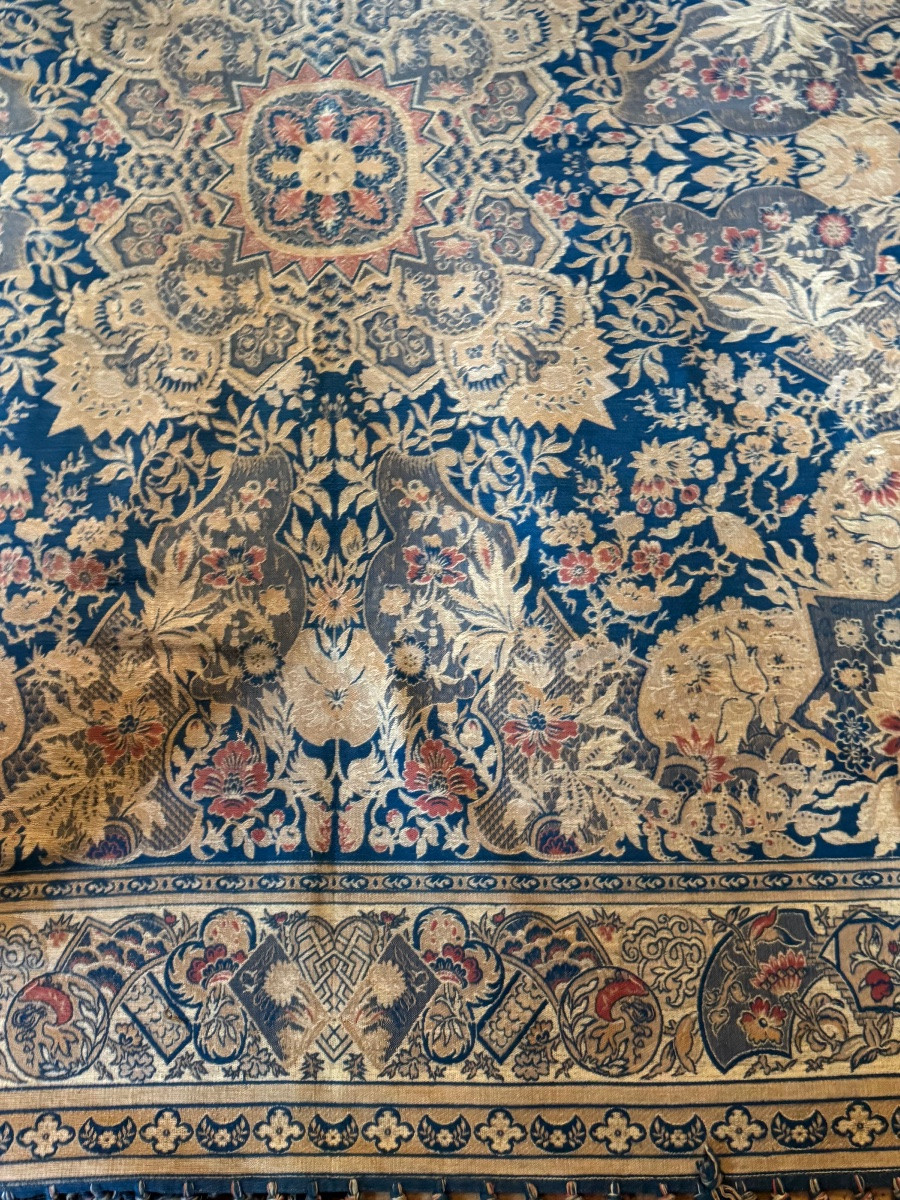 Large Woven Orientalist Table Mat From The Early 20th Century -photo-6