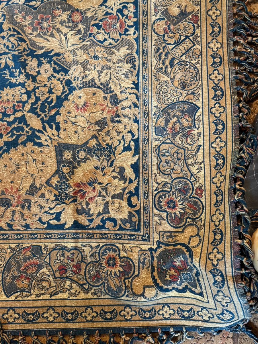 Large Woven Orientalist Table Mat From The Early 20th Century -photo-7