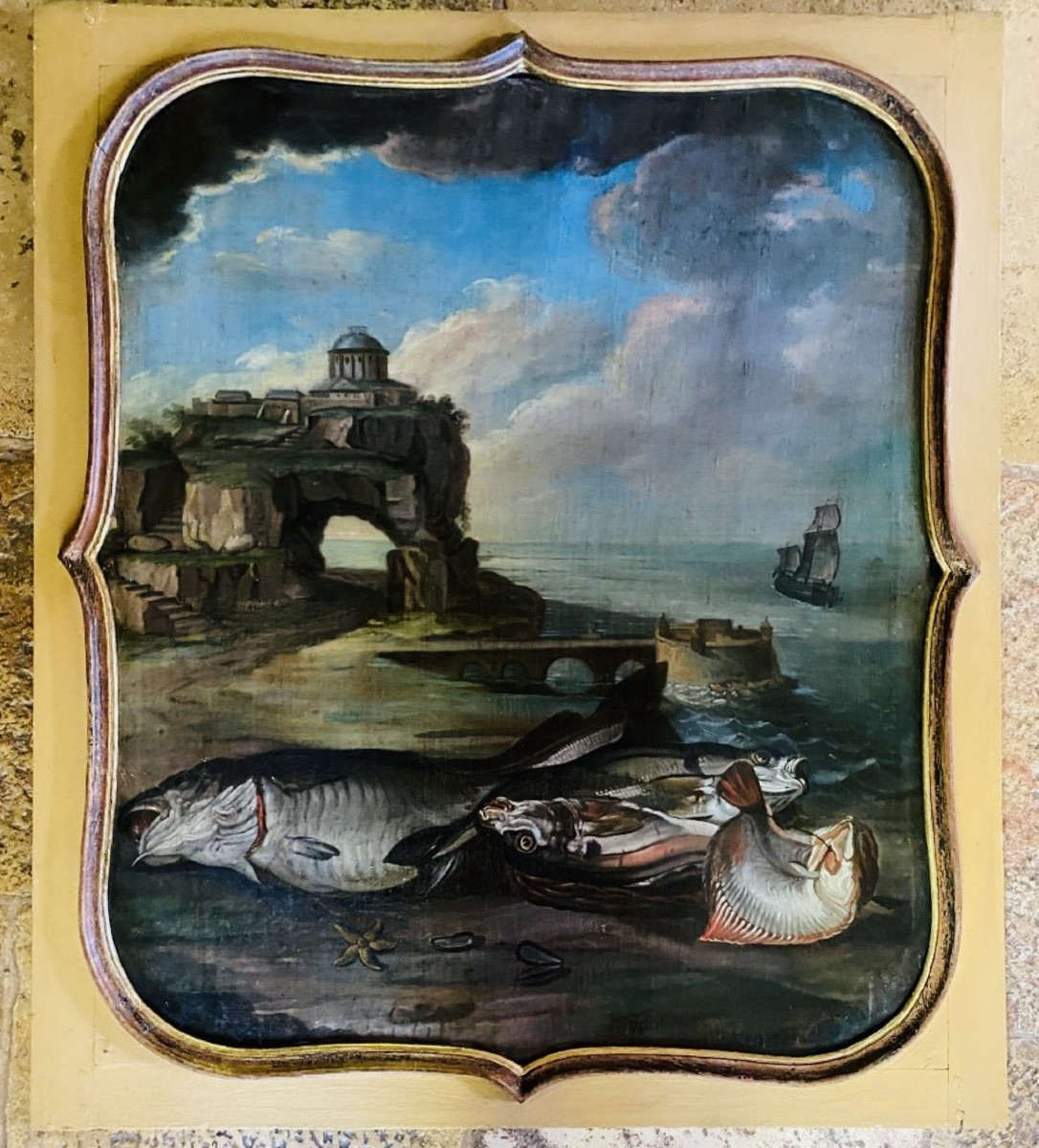Return From Fishing, 18th Century Woodwork Painting-photo-7