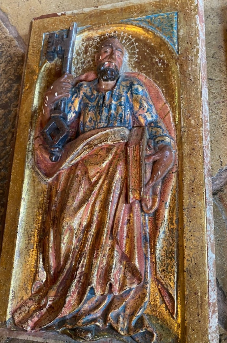 Pair Of Saint Peter And Saint Paul Altarpiece Panels, 17th Century-photo-2
