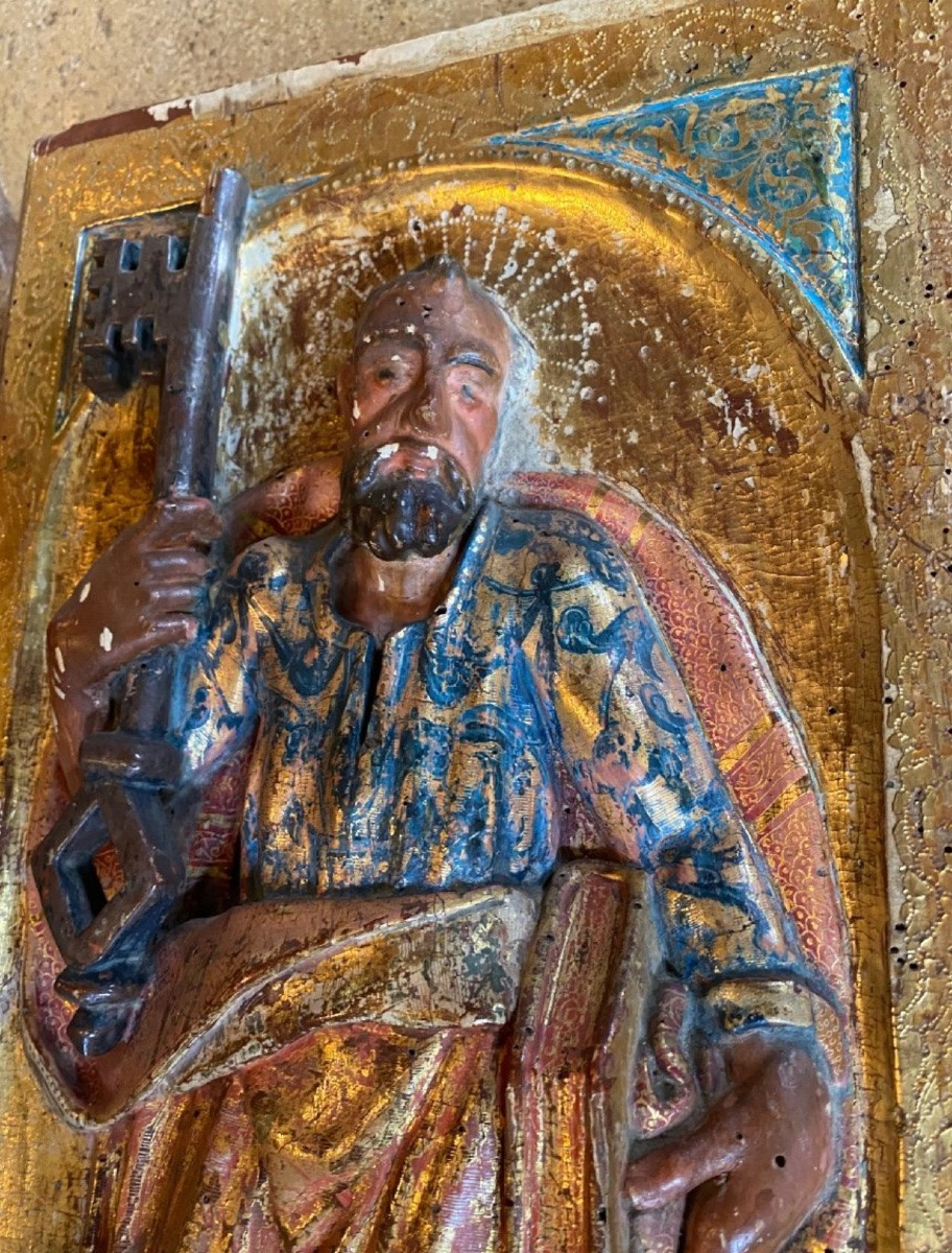 Pair Of Saint Peter And Saint Paul Altarpiece Panels, 17th Century-photo-6
