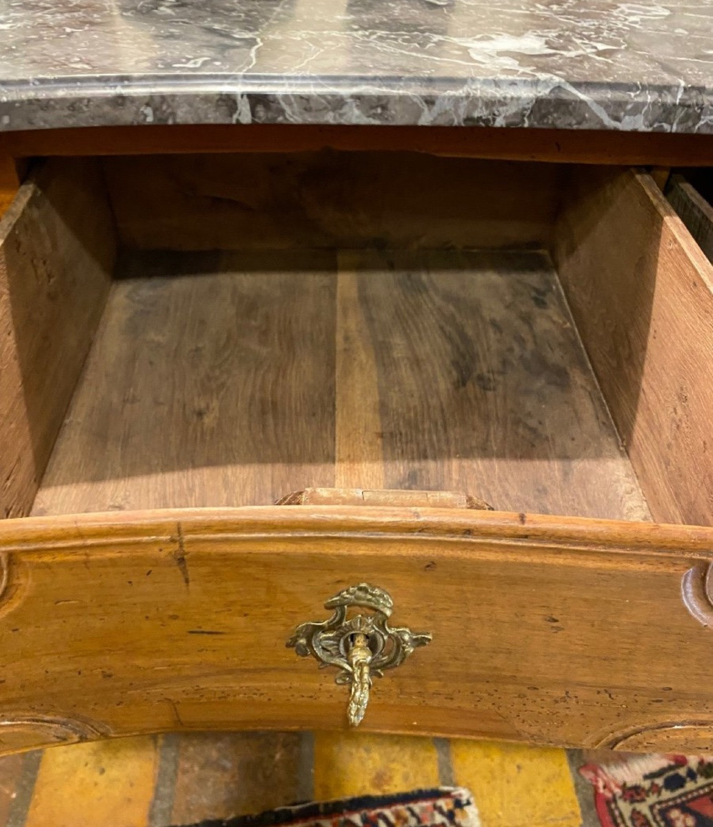 Parisian Chest Of Drawers, île De France In Walnut From The 18th Century-photo-6