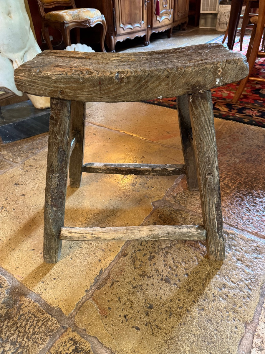 Tabouret d’atelier brut fin du XIX eme siècle -photo-2