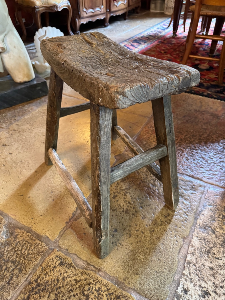 Tabouret d’atelier brut fin du XIX eme siècle -photo-4