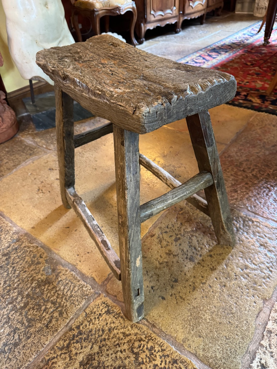 Tabouret d’atelier brut fin du XIX eme siècle -photo-3