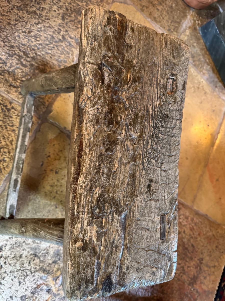 Tabouret d’atelier brut fin du XIX eme siècle -photo-4