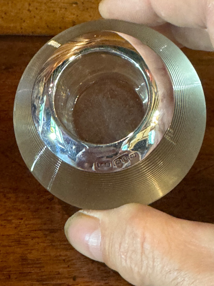 Pyrogène art déco en cristal taillé et argent pour amateurs de cigares -photo-3