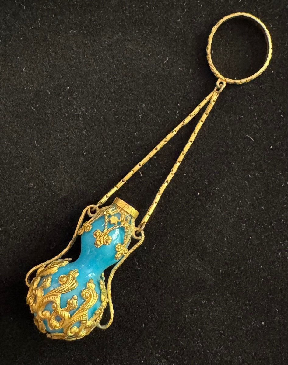 Miniature bouteille à parfum pour châtelaine ou porte bouquet de bal