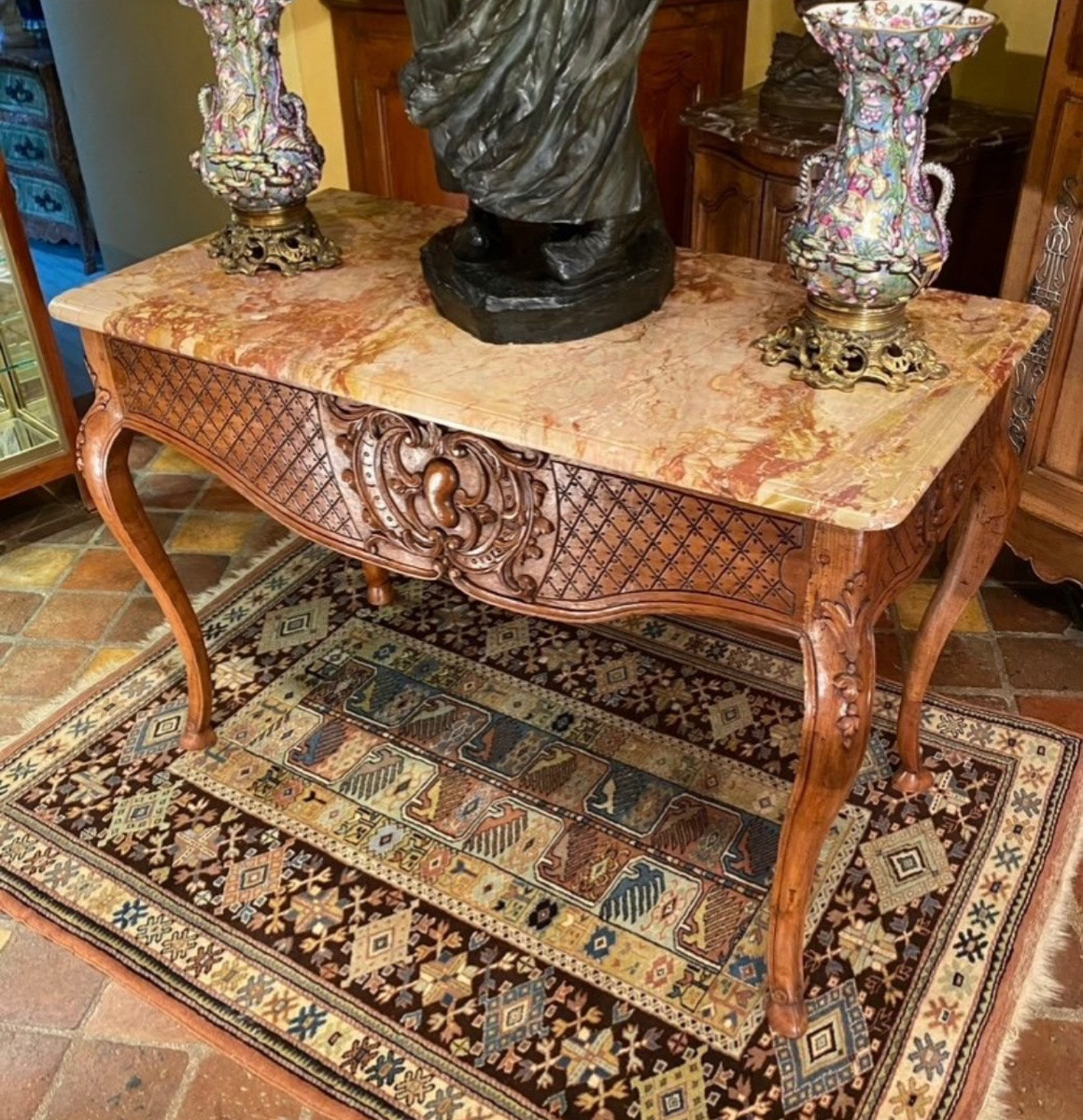 Louis XV Period Console Game Table, 18th Century-photo-2