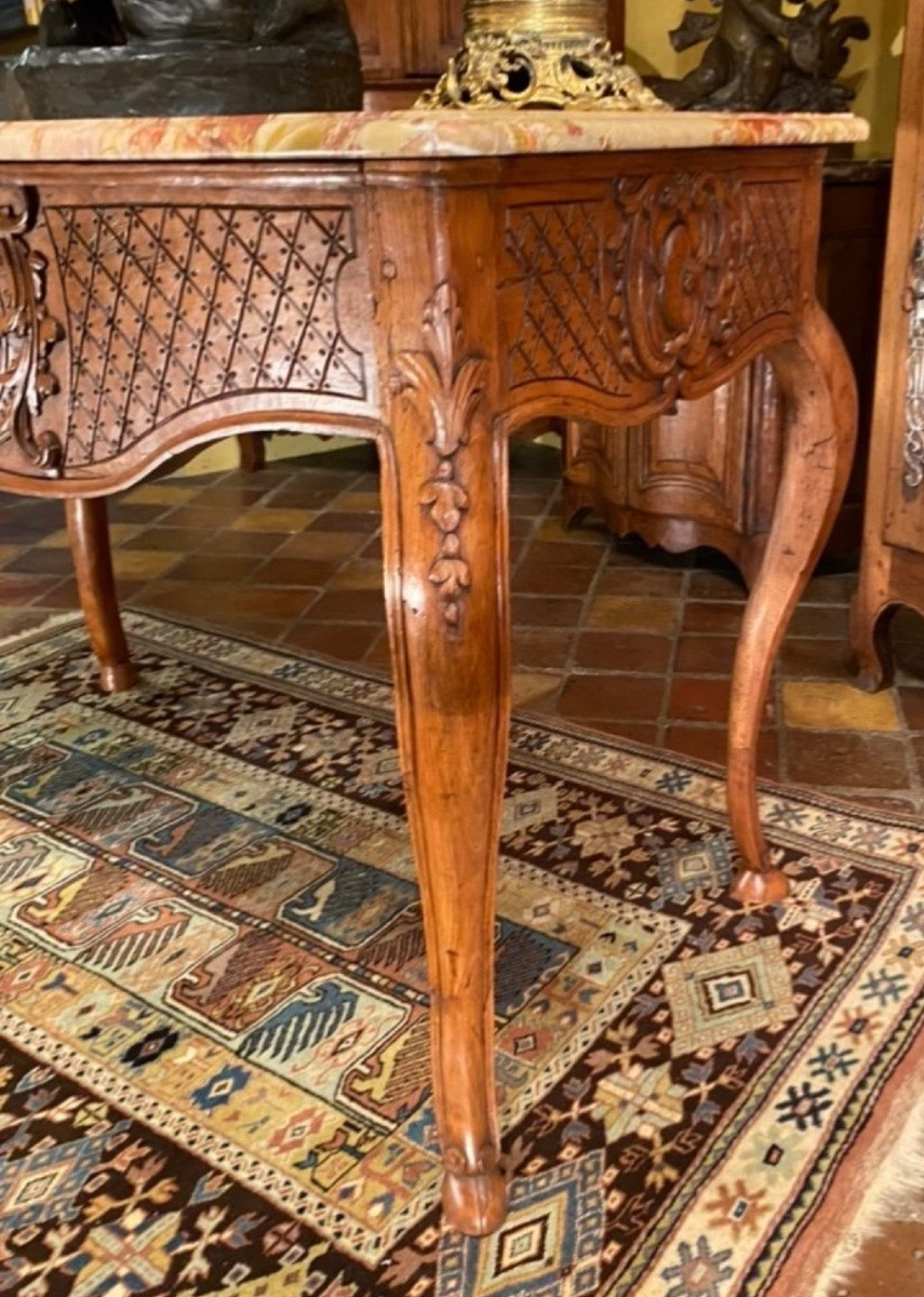 Louis XV Period Console Game Table, 18th Century-photo-4