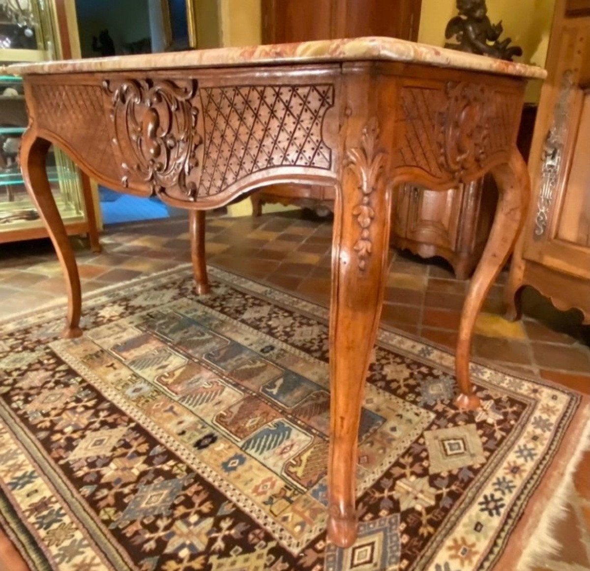 Louis XV Period Console Game Table, 18th Century-photo-6