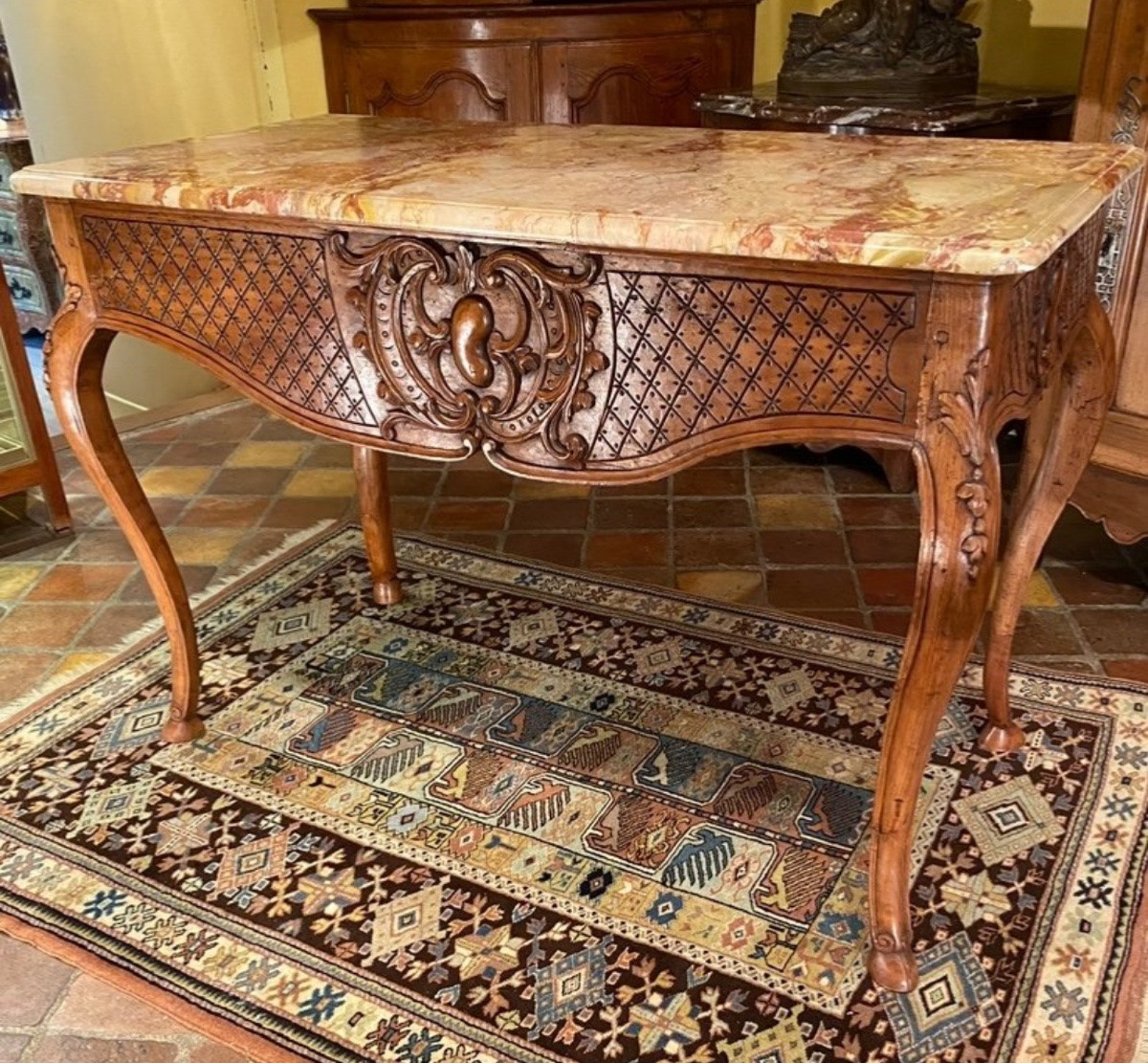 Louis XV Period Console Game Table, 18th Century-photo-8
