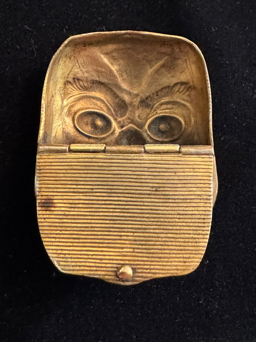 Pyrogène, porte allumettes au masque japonais, XIX eme siècle -photo-4