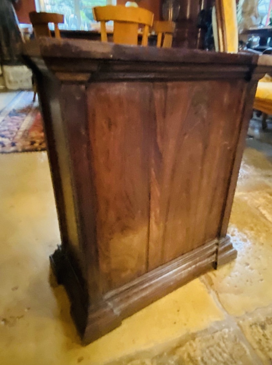 Rare Armoirette De Collectionneur En Palissandre Massif Du Milieu Du XIX Eme Siècle-photo-2