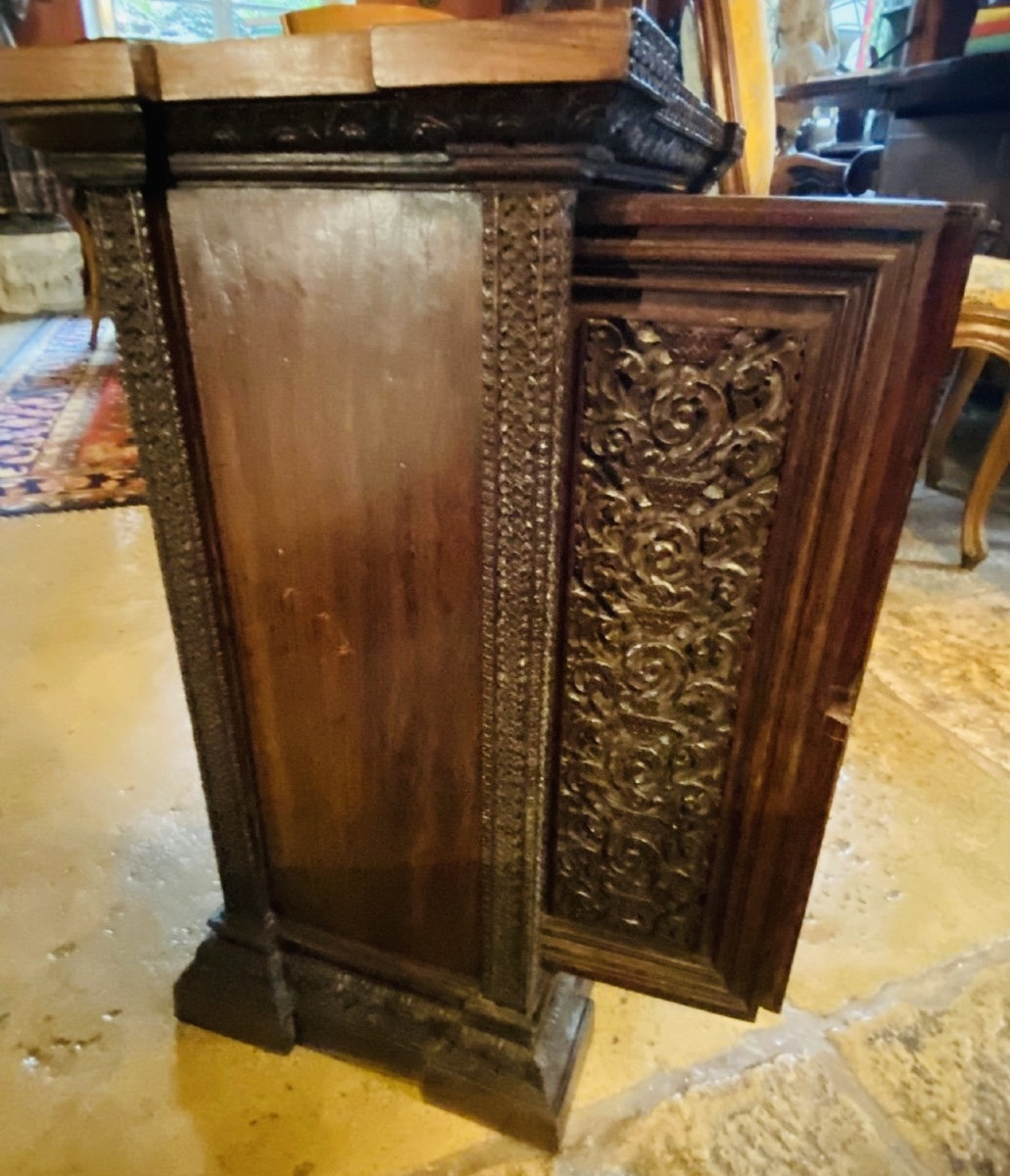 Rare Armoirette De Collectionneur En Palissandre Massif Du Milieu Du XIX Eme Siècle-photo-8