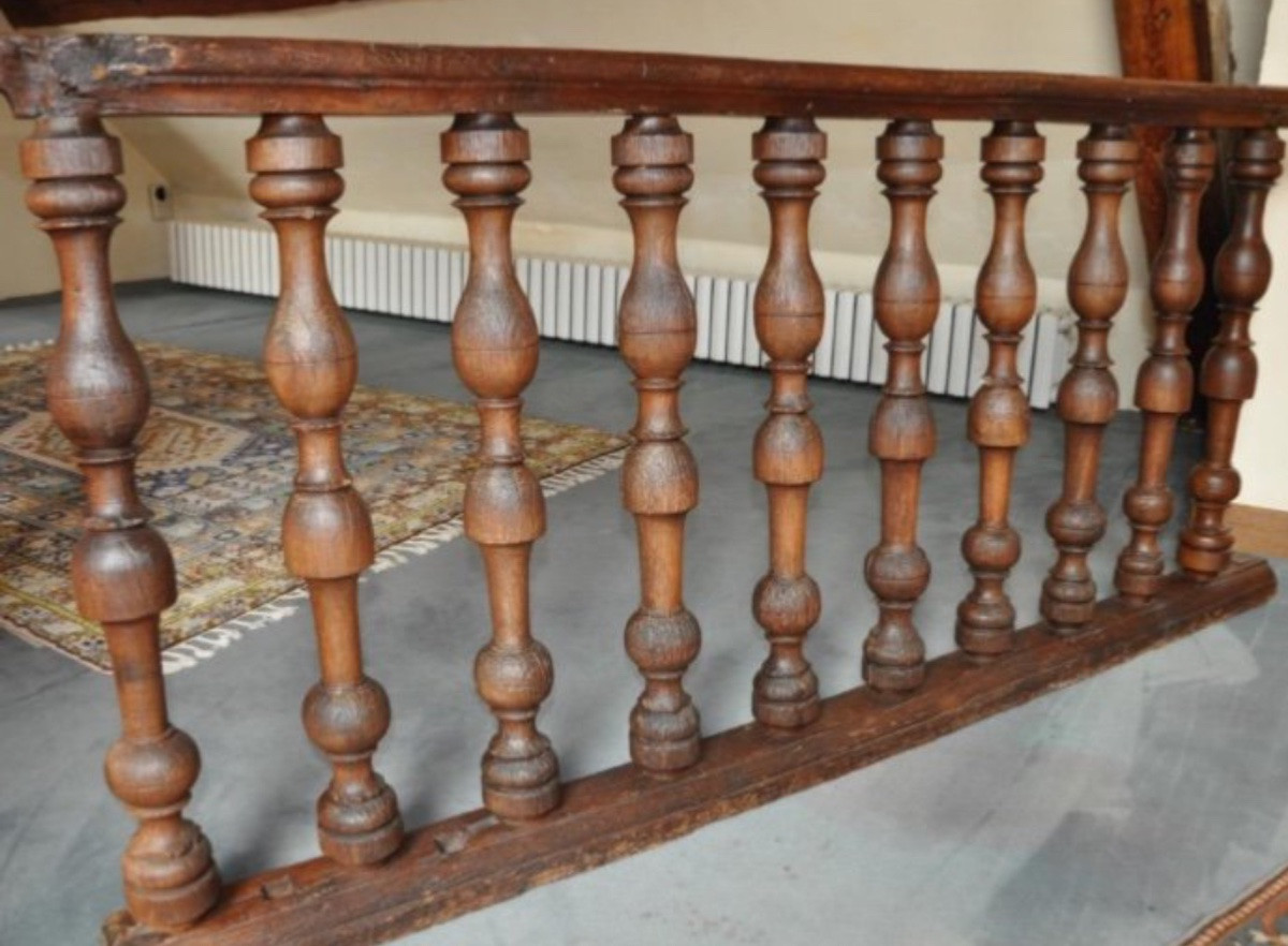Large Louis XIV Period Balustrade, 18th Century, Beautiful Interior Item -photo-4