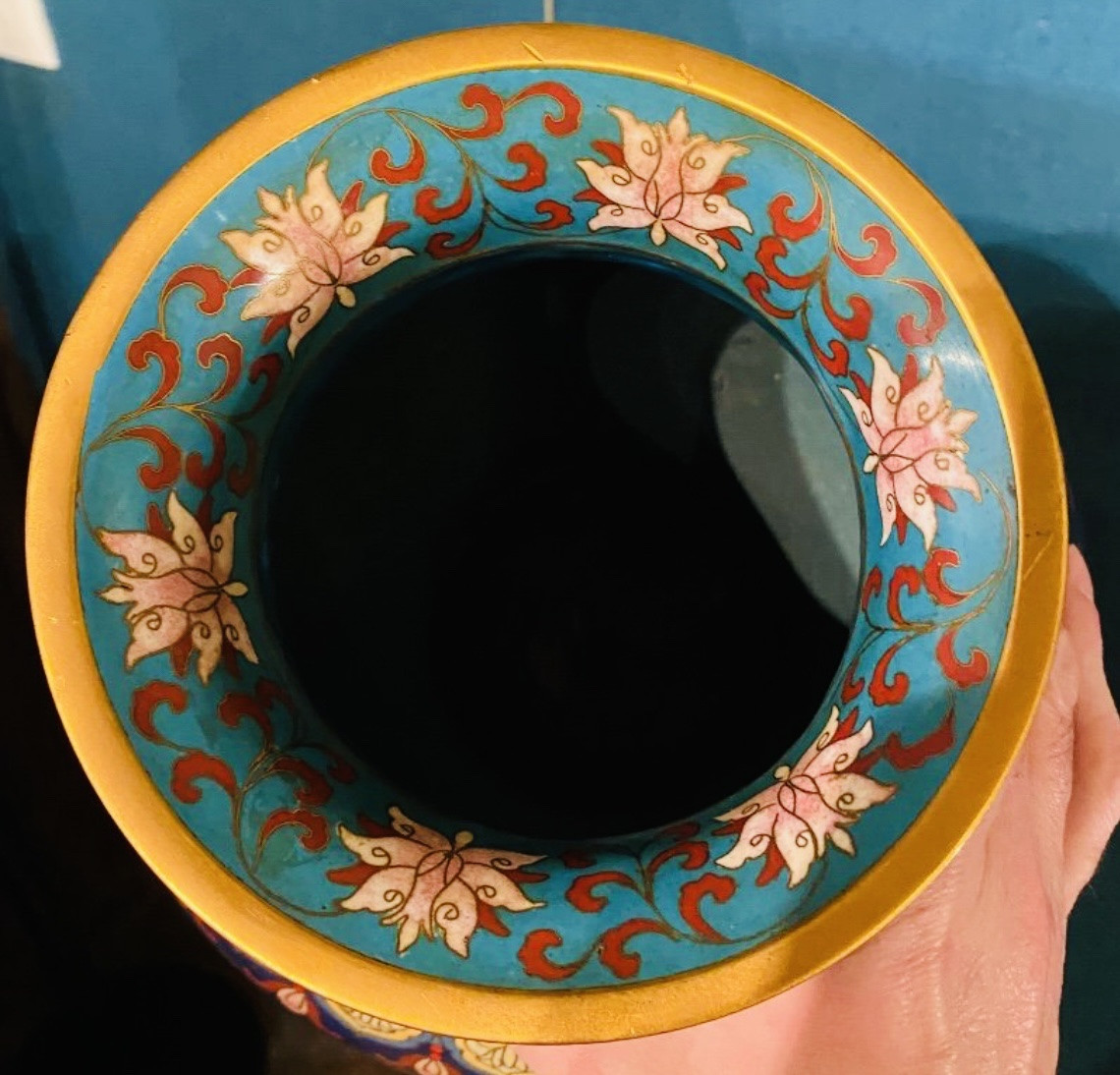 Important Pair Of Cloisonné Peony Vases, China, Early 20th Century-photo-4