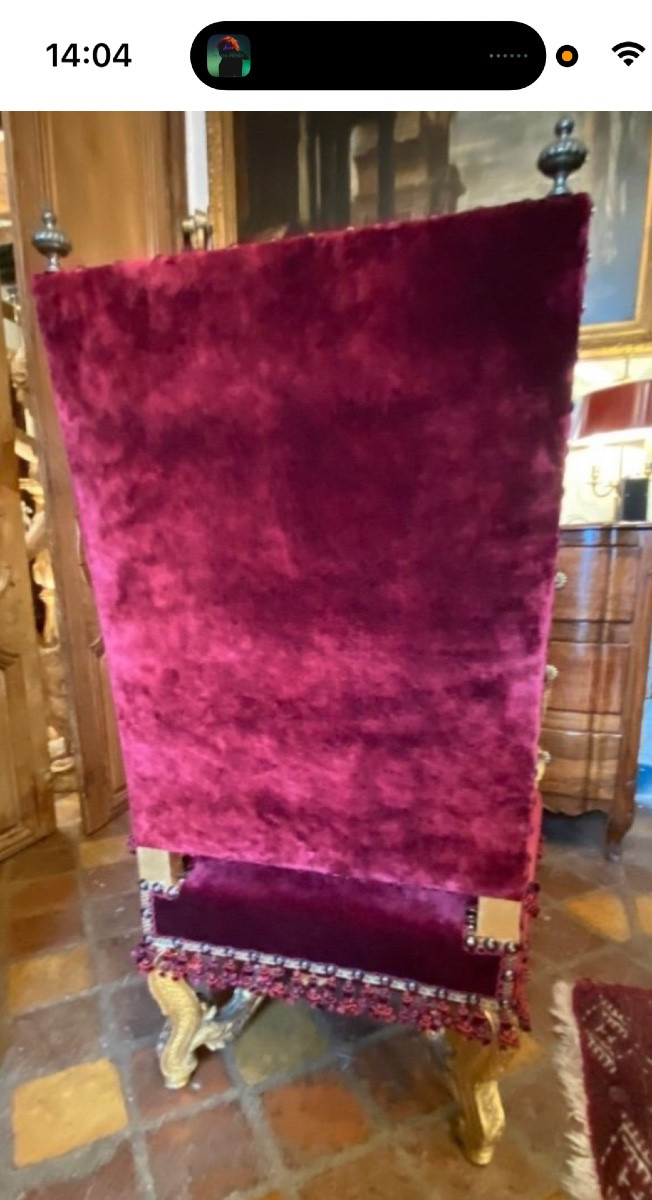 19th Century Regency Style Giltwood Armchair -photo-6