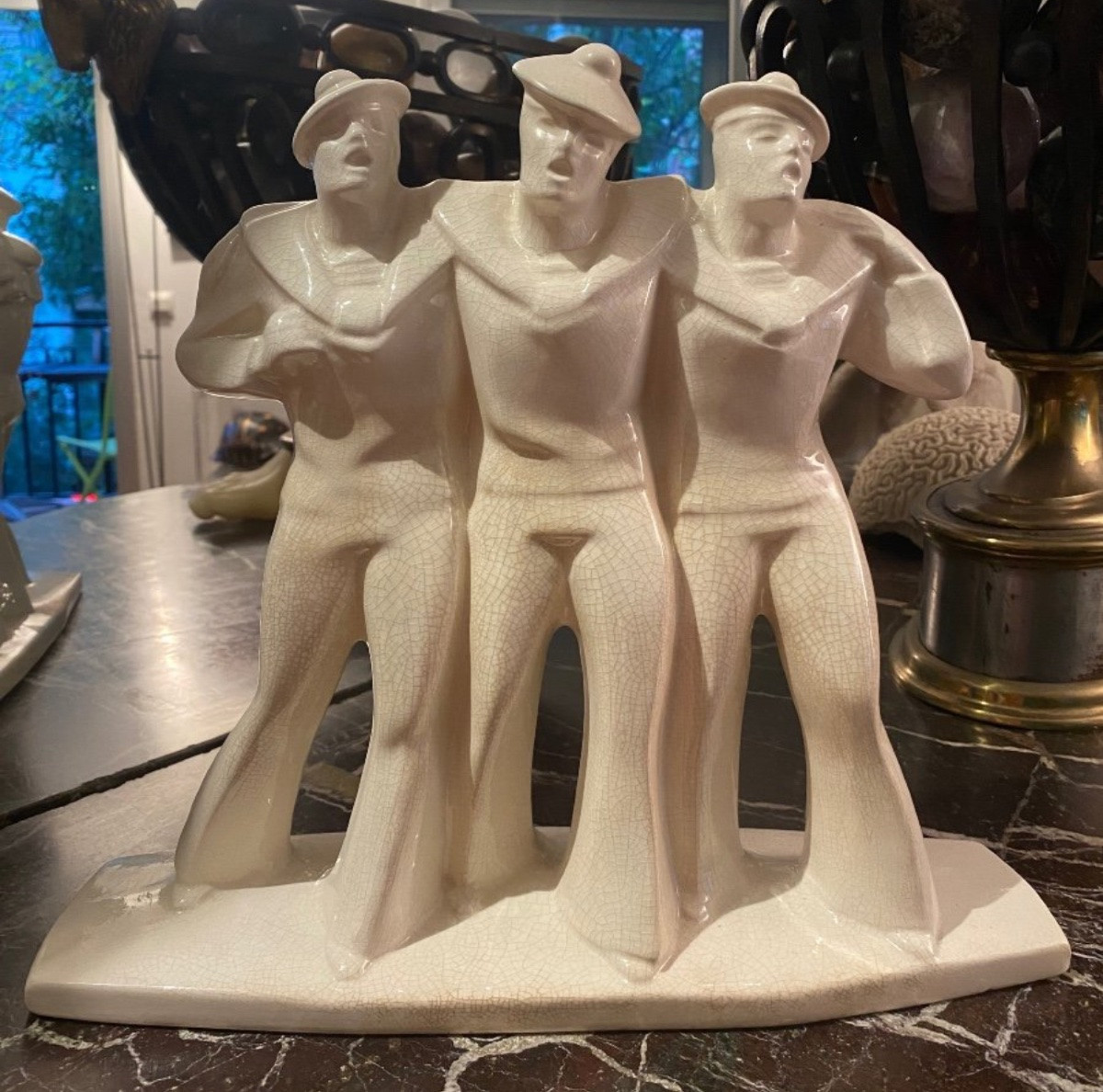 We Are The Navy Guys, Crackled Earthenware From Niderviller -photo-3