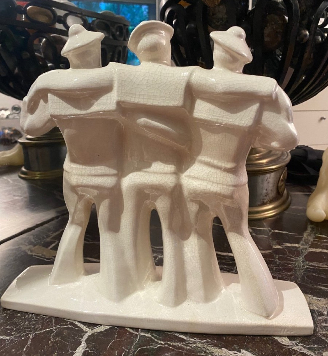 We Are The Navy Guys, Crackled Earthenware From Niderviller -photo-2