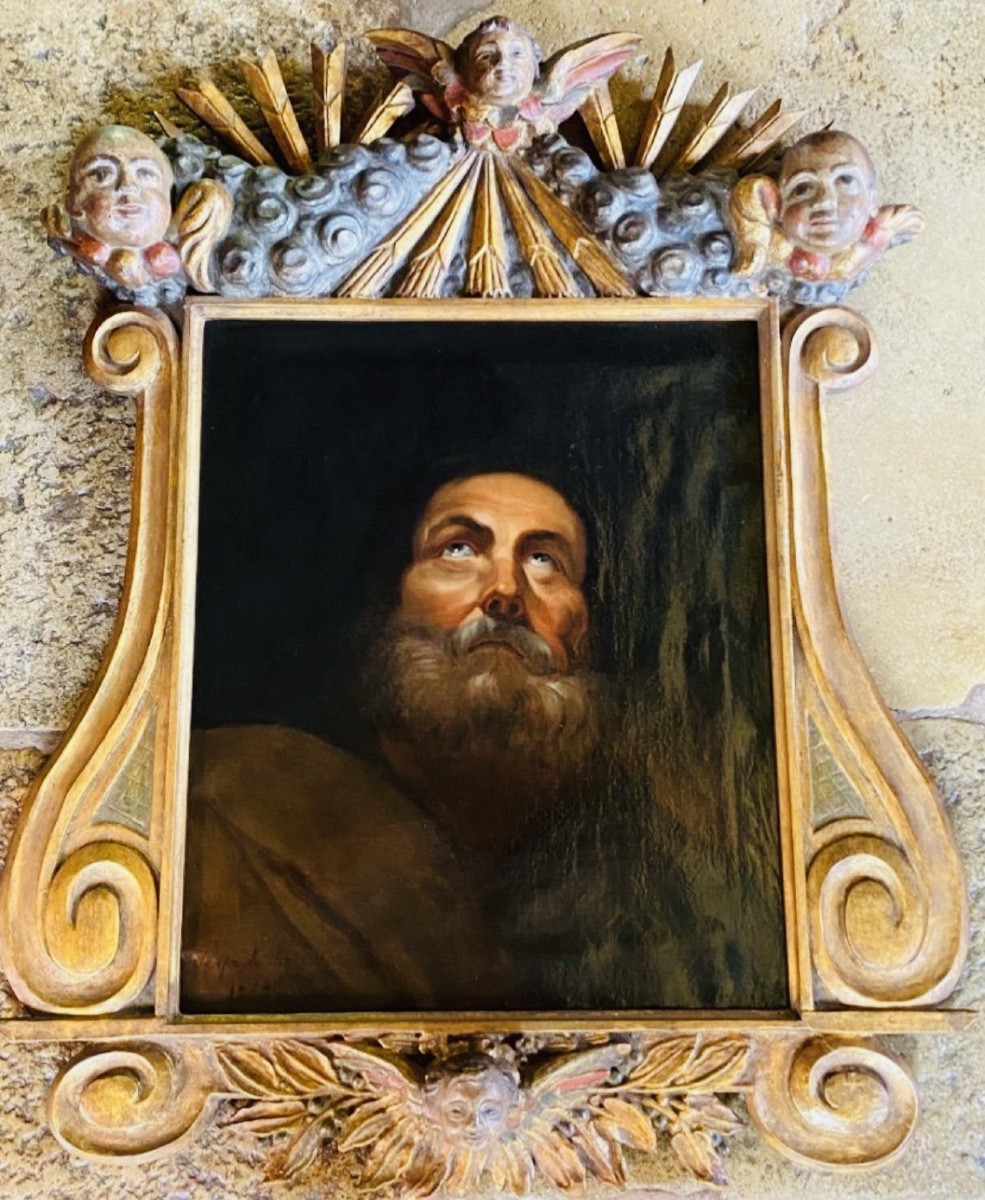 Portrait Of A Saint, Signed, 19th Century