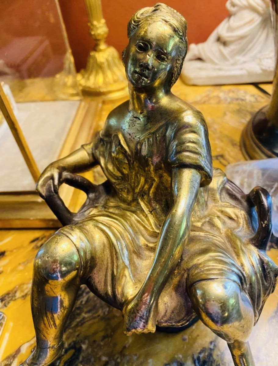 Curiosa, Erotic Bronze Of A Laundress, Mrs. Sans Gêne, 19th Century-photo-2