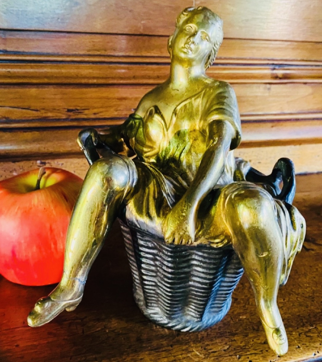 Curiosa, Erotic Bronze Of A Laundress, Mrs. Sans Gêne, 19th Century-photo-3