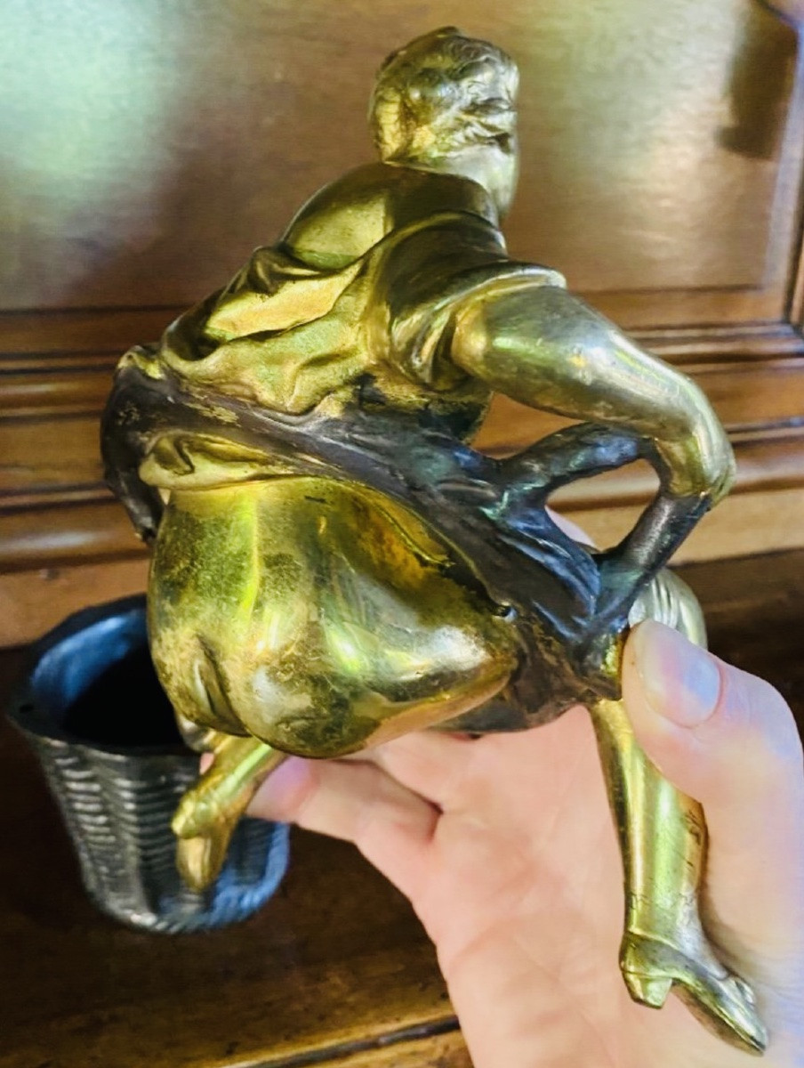 Curiosa, Erotic Bronze Of A Laundress, Mrs. Sans Gêne, 19th Century-photo-6