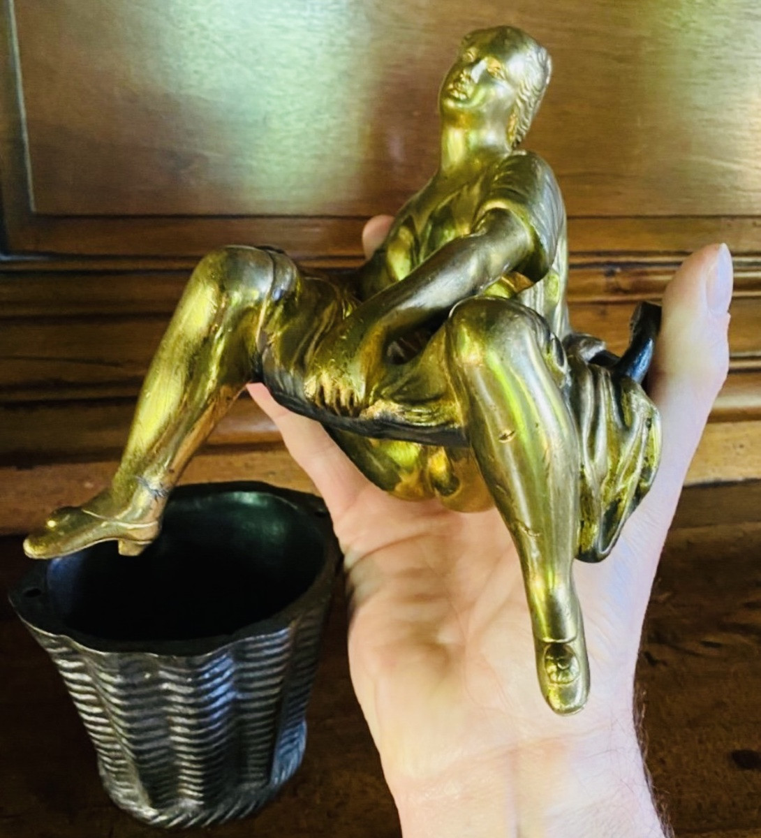 Curiosa, Erotic Bronze Of A Laundress, Mrs. Sans Gêne, 19th Century-photo-8