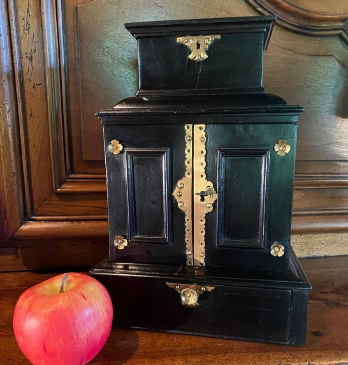 Cabinet Italien Miniature Aux Miroirs, Diminutif Du XIX Eme Siècle-photo-4